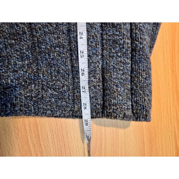 Express Mens Cardigan Sz XL Full Zip Chunky Knit Stretch Mock Neck Wool Blend - Picture 7 of 12